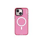 Youngkit iPhone 15 Plus Uyumlu Kılıf Magsafe ile Uyumlu YoungKit Crystal Color Serisi Kapak Pembe