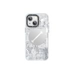 Youngkit iPhone 15 Plus Uyumlu Kılıf Magsafe ile Uyumlu YoungKit Technology Serisi Kapak Beyaz