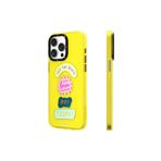 Youngkit İphone 15 Pro Max Kılıf Yazı Desenli Youngkit Mindfullness Serisi Kapak Sarı
