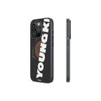 Youngkit İphone 15 Pro Max Uyumlu Kılıf Magsafe ile Uyumlu Binfen Serisi Yazı Temalı Kapak Siyah