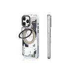Youngkit iPhone 15 Pro Max Uyumlu Kılıf Magsafe ile Uyumlu Youngkit 360° Standlı Starship Serisi Beyaz