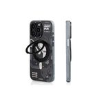 Youngkit iPhone 15 Pro Max Uyumlu Kılıf Magsafe ile Uyumlu Youngkit 360° Standlı Starship Serisi Siyah
