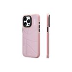 Youngkit iPhone 15 Pro Max Uyumlu Kılıf Magsafe ile Uyumlu Youngkit Backboard Serisi Leather Pembe