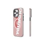 Youngkit iPhone 15 Pro Max Uyumlu Kılıf Magsafe ile Uyumlu Youngkit Binfen Serisi Yazı Temalı Kapak Pembe, 8683886776508