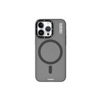 Youngkit iPhone 15 Pro Max Uyumlu Kılıf Magsafe ile Uyumlu Youngkit Hidden Sand Serisi Kapak Gri