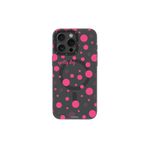 Youngkit iPhone 15 Pro Max Uyumlu Kılıf Magsafe Özellikli Polka Dot Desenli Youngkit Spots Serisi Kapak Gri