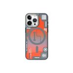 Youngkit iPhone 15 Pro Max Uyumlu Kılıf Sıvı Akışkanlı Magsafe Özellikli YoungKit Galaxy Serisi Kapak Turuncu, 8683886821710