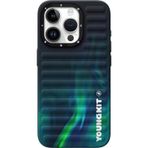 Youngkit İphone 15 Pro Uyumlu Kılıf Kuzey Işıkları Desenli Youngkit Aurora Serisi Yeşil