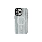 Youngkit İphone 15 Pro Uyumlu Kılıf Magsafe ile Uyumlu Ahşap Desenli Wood Forest Serisi Gri
