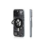 Youngkit iPhone 15 Pro Uyumlu Kılıf Magsafe ile Uyumlu Youngkit 360° Standlı Starship Serisi Kapak Siyah