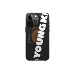 Youngkit iPhone 15 Pro Uyumlu Kılıf Magsafe ile Uyumlu Youngkit Binfen Serisi Yazı Temalı Kapak Siyah