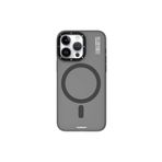 Youngkit iPhone 15 Pro Uyumlu Kılıf Magsafe ile Uyumlu Youngkit Hidden Sand Serisi Kapak Gri