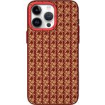 Youngkit İphone 15 Pro Uyumlu Kılıf Magsafe Özellikli Kevlar 1500D Youngkit Auspicious Loong Serisi Kırmızı