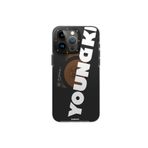 Youngkit iPhone 15 Pro Uyumlu Kılıf Magsafe Şarj Özellikli Youngkit Binfen Serisi Yazı Temalı Kapak Siyah