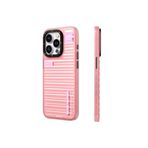 Youngkit iPhone 15 Pro Uyumlu Kılıf Şeffaf Renkli Tasarım YoungKit Fluorite Serisi Kapak Pembe