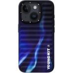 Youngkit İphone 15 Uyumlu Kılıf Kuzey Işıkları Desenli Youngkit Aurora Serisi Mavi
