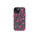 Youngkit iPhone 15 Uyumlu Kılıf Magsafe ile Uyumlu Polka Dot Desenli Youngkit Spots Serisi Kapak Gri