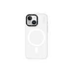 Youngkit iPhone 15 Uyumlu Kılıf Magsafe ile Uyumlu Youngkit Hidden Sand Serisi Kapak Beyaz