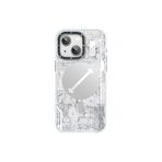 Youngkit iPhone 15 Uyumlu Kılıf Magsafe ile Uyumlu YoungKit Technology Serisi Kapak Beyaz