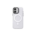 Youngkit iPhone 16 Plus Uyumlu Kılıf Magsafe ile Uyumlu Youngkit Hidden Sand Serisi Kapak Beyaz