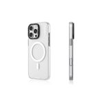 Youngkit iPhone 16 Pro Kılıf Magsafe ile Uyumlu Youngkit Hidden Sand Serisi Kapak Beyaz