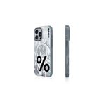 Youngkit İphone 16 Pro Max Uyumlu Kılıf Magsafe ile Uyumlu Mathematical Serisi Kapak Gümüş