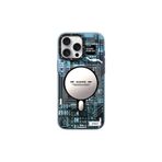 Youngkit iPhone 16 Pro Uyumlu Kılıf Magsafe ile Uyumlu YoungKit Technology Serisi Kapak Mavi
