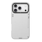 YOUNGKIT iPhone 17 Pro Max ile uyumlu Kılıf M-safeli Basit Mat Deri Desenli Youngkit Tech Fashion Seri Kapak Gri