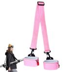 Youngwier Kayak taşıma kayışı, kayak sırt çantası, kayak taşıma kayışı, ayarlanabilir kayak omuz askısı, eller serbest tutma kemeri, snowboard bağlama kayışı, kayak kayışı, naylon kayak taşıyıcı