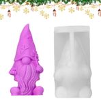 Youngwier Noel Gnome Kalıbı, Gnome Kalıpları, Gnome Şekilli Reçine Döküm Kalıbı, Gnome Heykel Kalıp Ev Dekorasyonu, Paskalya için Yeniden Kullanılabilir Silikon Mum Kalıbı, Şükran Günü İşçiliği