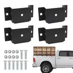 Youngwier Römork Kenar Direkleri - 5x10 cm Römork Kazık Torbası - 4 Adet Metal Raf Düz Yataklı Kamyon Aksesuarları Ahşap Kereste ve Karavan Yük Taşımacılığı İçin Dış Mekan Kullanımı