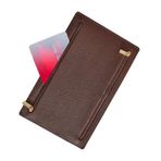 Youngwier Seyahat Pasaport Cüzdanı, Fermuarlı İnce PU Deri Pasaport Cüzdanı, Seyahat için Çok Fonksiyonlu Vintage Pasaport Torbaları, koyu kahverengi, Refer to description, Üniseks