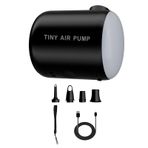 Youngwier Şişme pompa pil, elektrikli hava pompası - LED Işık ile Şarj Edilebilir Yatak Şişmesi - 2200mAh Portable Dış Mekan Enflasyon Aracı Kamp Seyahat Havuzu Güverte