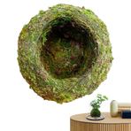 Youngwier Yeşil Moss Ball Pot, Moss Ekici Pot,Doğal Çiçek Ekici - Moss örgü bahçe dekoru, bahçe masası dekorasyonu için yeşil bitki tutucu