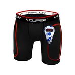 Youper Beyzbol, Futbol, Lakros, Çim Hokeyi, MMA için Yumuşak Koruyucu Atletik Kupalı Erkek Çocuk Gençlik Yastıklı Kayar Şort