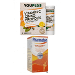 Youplus Vitamin C Çinko Propolis 20 Efervesan Tablet + Pharmaton Vitality 30 Kapsül