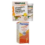 Youplus Vitamin C, Çinko, Propolis 20 Efervesan Tablet + Pharmaton Vitality 30 Kapsül