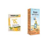 Youplus Vitamin D3 400 IU 20 ml Sprey + Orzax Ocean Balık Yağı 150 ml Sıvı