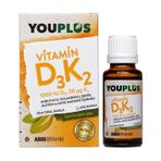 Youplus Vitamin D3 K2 1000 Iu 20 Ml Damla- Skt:01/2028
