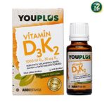 Youplus Vitamin D3 K2 Damla 20 ml 2'li - 20 ml 2'li damla