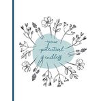 Your Potential Is Endless: Monthly Planner & College-Ruled Notebook 8.5x11 for Students, Teachers, Grad School, Women, Girls Back To School Ruled ... Mint Black White Flowers, Plants Leaves Cover