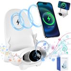 YOUSHEME Taşınabilir Mini Sandalye Kablosuz Şarj, Hoparlör Fonksiyonu ile 3 in 1 Kablosuz Şarj Telefon Standı Tutucu