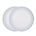 YOUTHINK 2PCS 4 inç hoparlör hoparlör kapağı soğuk haddelenmiş çelik hoparlör dekorasyonu (beyaz + beyaz)