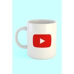 Youtube Logo Baskılı Kahve Kupası - 1 Adet - 199 ml