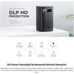 Youtube, Netflix, Exxen, Disney+ Uygula Taşınabilir Bataryalı Dahili Hoparlörlü Projeksiyon Cihazı - Siyah