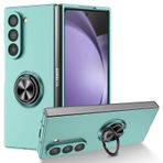 YOUULAR Samsung Galaxy Z Fold 6 5G için katlanabilir cep telefonu kılıfı, [araç tutucu desteği] cilt hissi tampon, yağlı sprey boya, darbeye dayanıklı koruyucu kılıf Samsung Z Fold6 için kılıflar gök