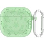 Youxuan Düz Renk Silikon Için Airpods 1/2 Nesil Kanca ile Bluetooth Kulaklık Kılıfı (Yurt Dışından) - Yeşil