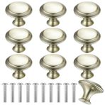 YOUYIDUN 11 adet yuvarlak bronz mobilya topuzu, 27 mm mutfak dolabı kulpları bronz, vintage çekmece düğmeleri, dolaplar için dolap kapağı düğmeleri, mutfak dolabı dolap kulpları, komodin kulpları