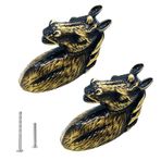 YOUYOUULU 2 adet Vintage Düğme, Saf Bronz, At Kafası Sapı, Mobilya Düğmeleri Retro Sanat, Dolap Düğmeleri Kapı Dolabı Komodin Çekmecesi için, Vidalı (Bronz)