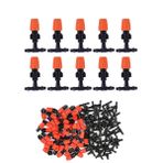 YOWPEY 80 adet 1/4 "inç ayarlanabilir sulama mikro sprey yayıcı üç yönlü atomize Tee konektörü damla sulama aksesuarı bahçe çim çiçek yatağı sulama sistemi sulama sistemi sulama